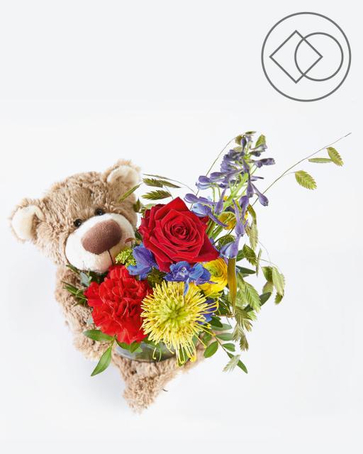 Magical meadow | Funeral arrangement with a teddy-bear