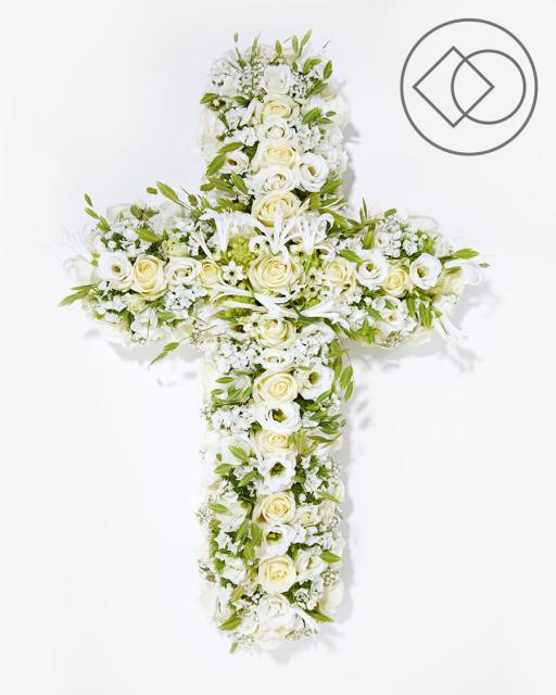 Serenity | Cross Shaped Funeral Arrangement