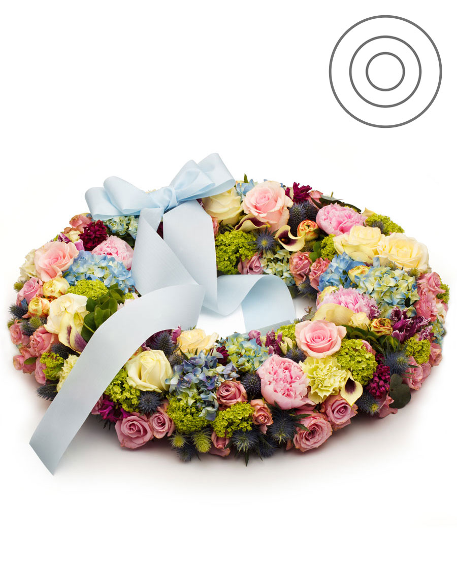 Delicate Funeral Wreath Sympathy & funeral Interflora Latvia. Flower Delivery