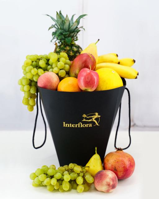 Fruits in a gift bag