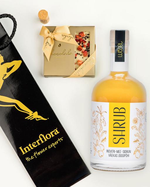 Gift bag with ginger-lemon Shrub (0% vol)