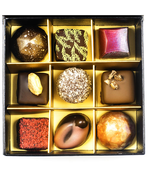 9 šokolādes konfektes - roku darbs