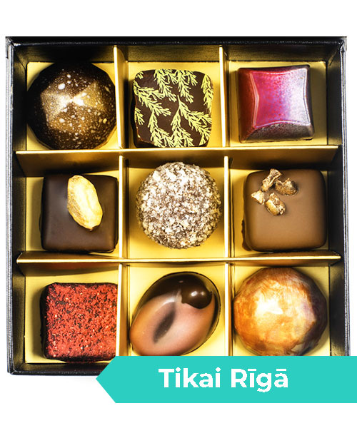9 šokolādes konfektes (tikai Rīgā)