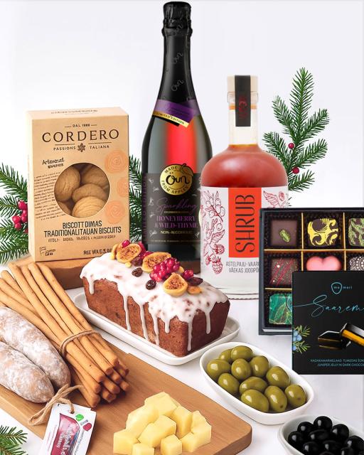 Grezna gardēžu kaste ar dzirkstošu dzērienu (0% tilp.) un Shrub