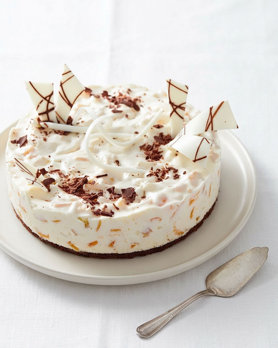 Persiku-siera torte