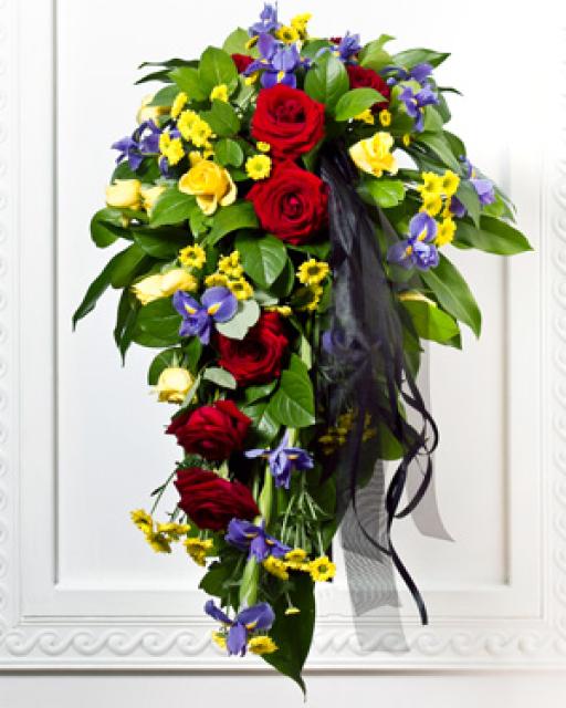 Funeral Bouquet with Ribbon 